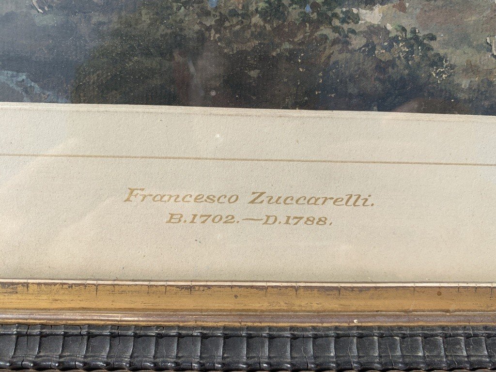 Francesco Zuccarelli (Pitigliano 1702 - Firenze 1788) - Paesaggio fluviale con pastori e arment-photo-1