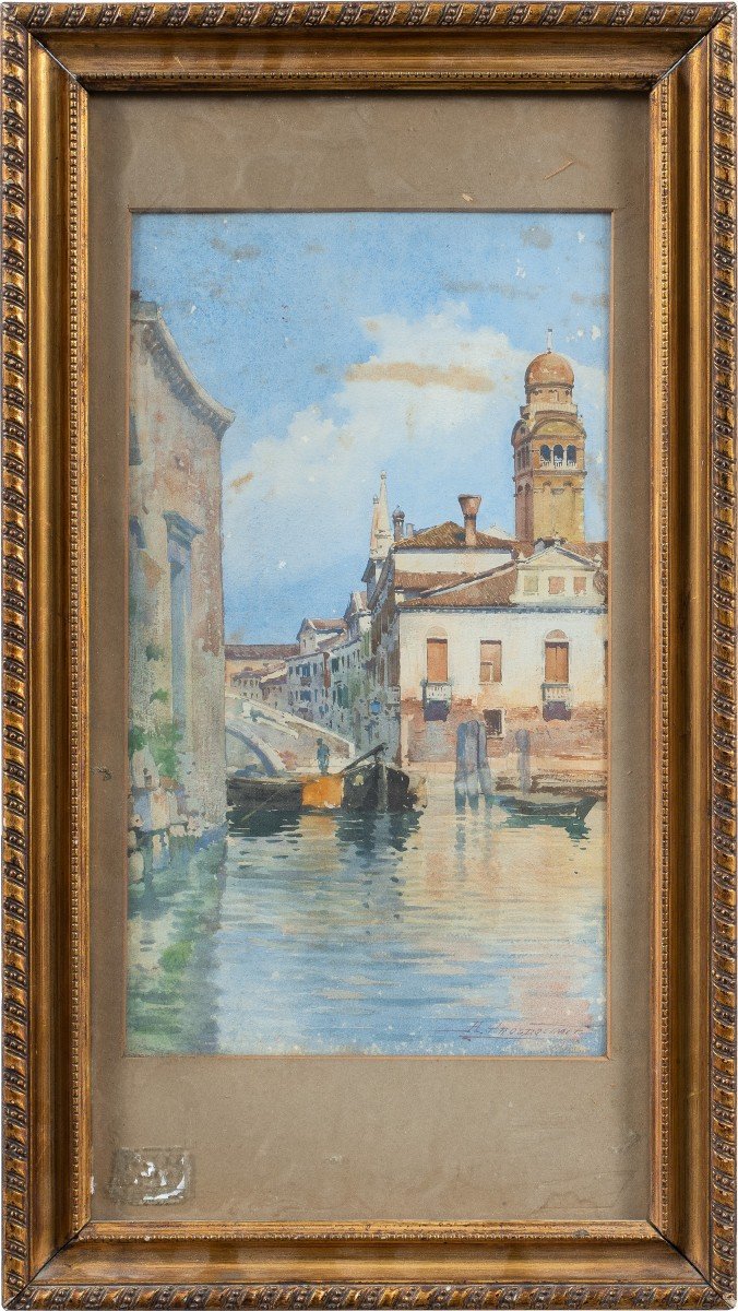 Alberto Prosdocimi (Venezia 1852 - Venezia 1925) - Scorcio di Venezia.