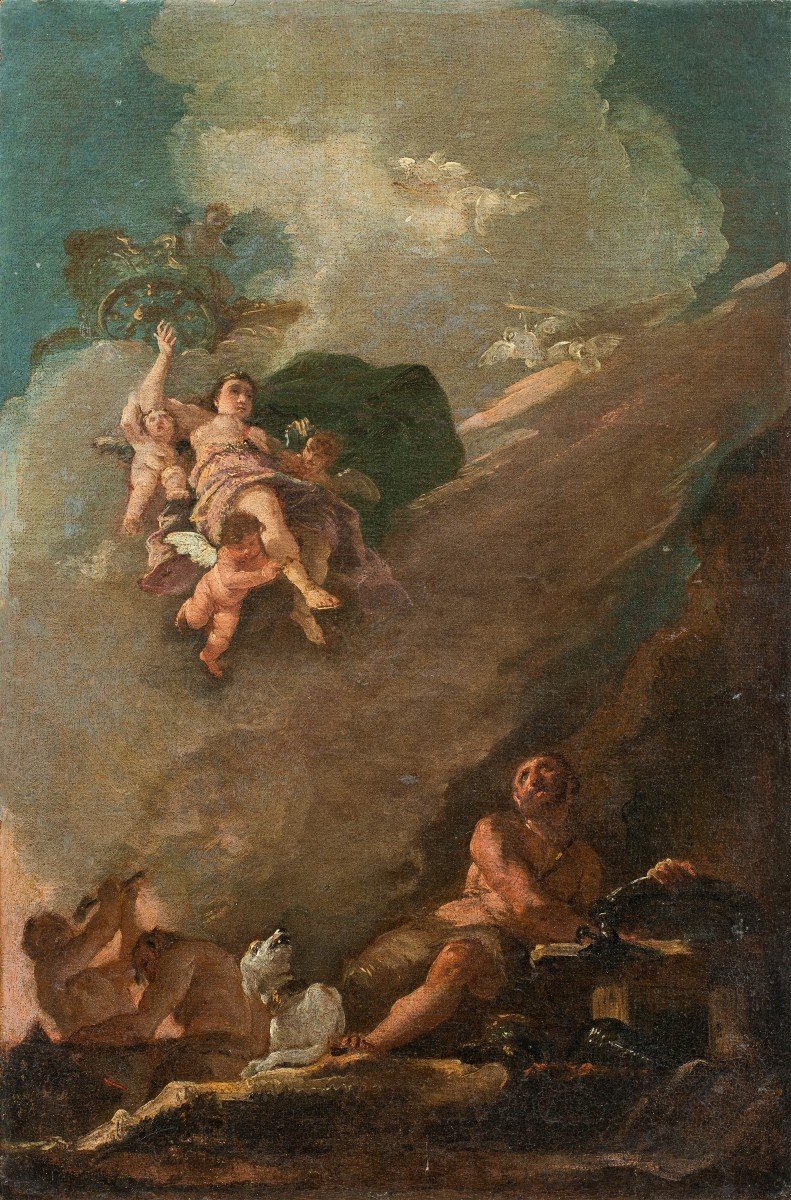 Francesco Fontebasso (Venezia 1707 - Venezia 1769) - Bozzetto per Venere e Vulcano.