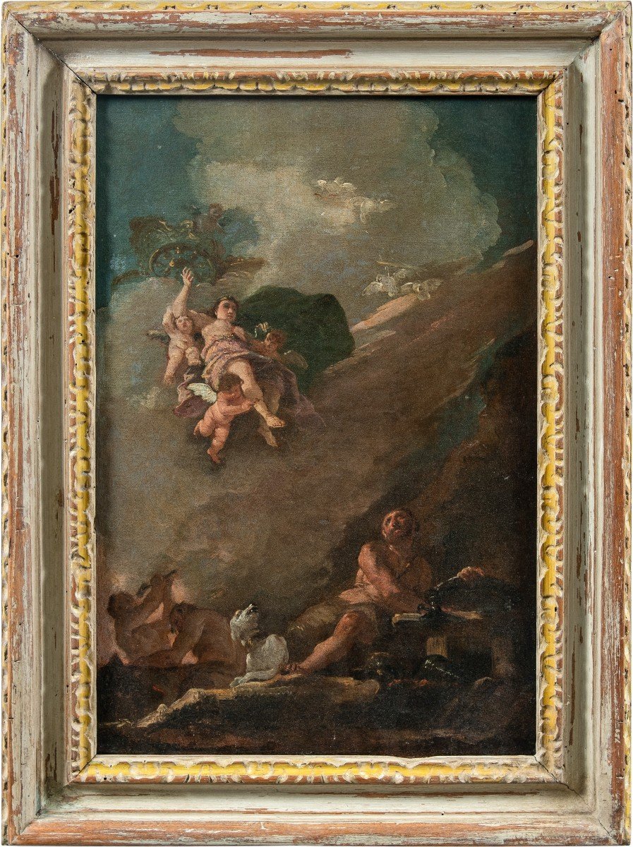 Francesco Fontebasso (Venezia 1707 - Venezia 1769) - Bozzetto per Venere e Vulcano.