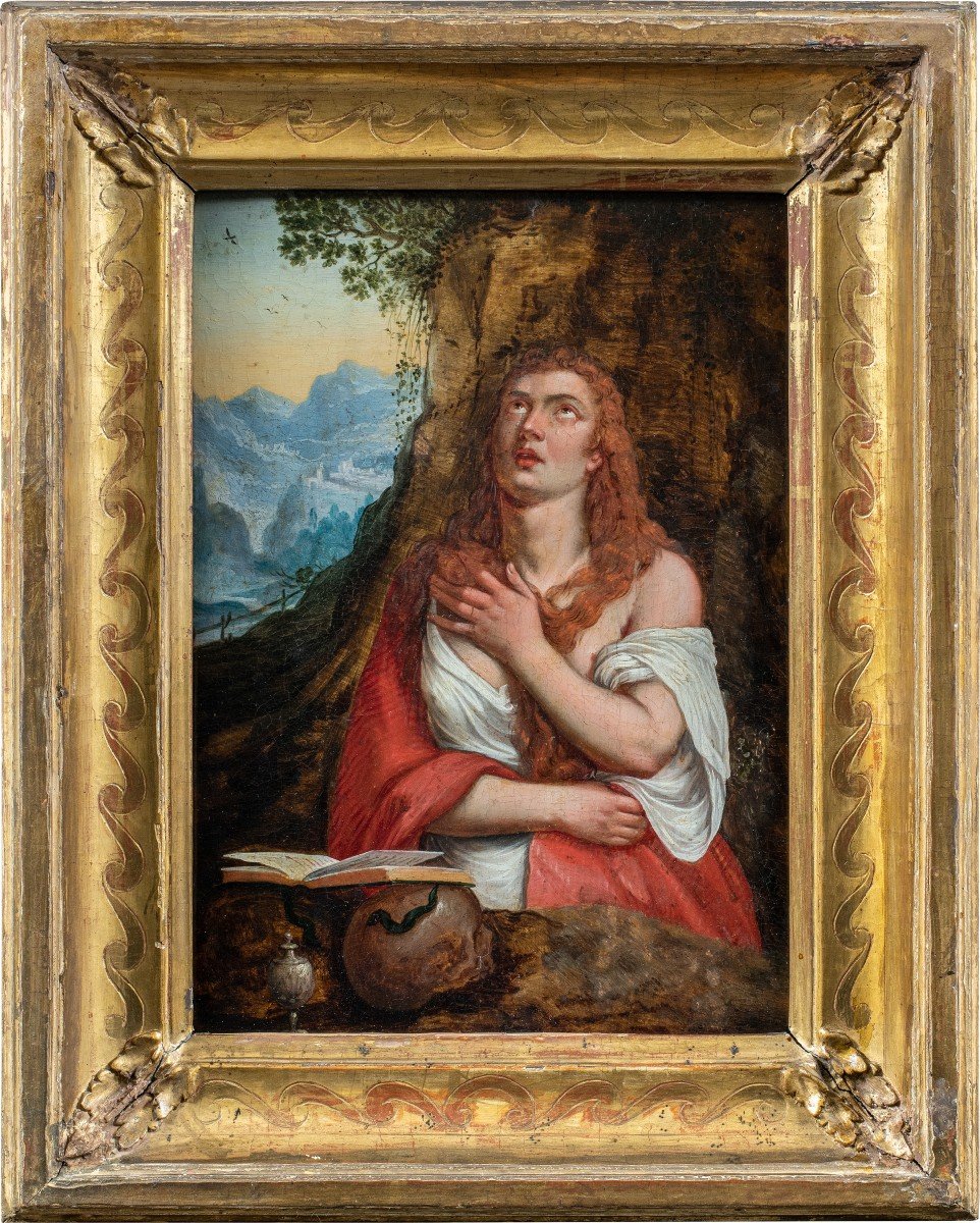 Seguace di Tiziano Vecellio (XVIII sec.) - Maddalena penitente.