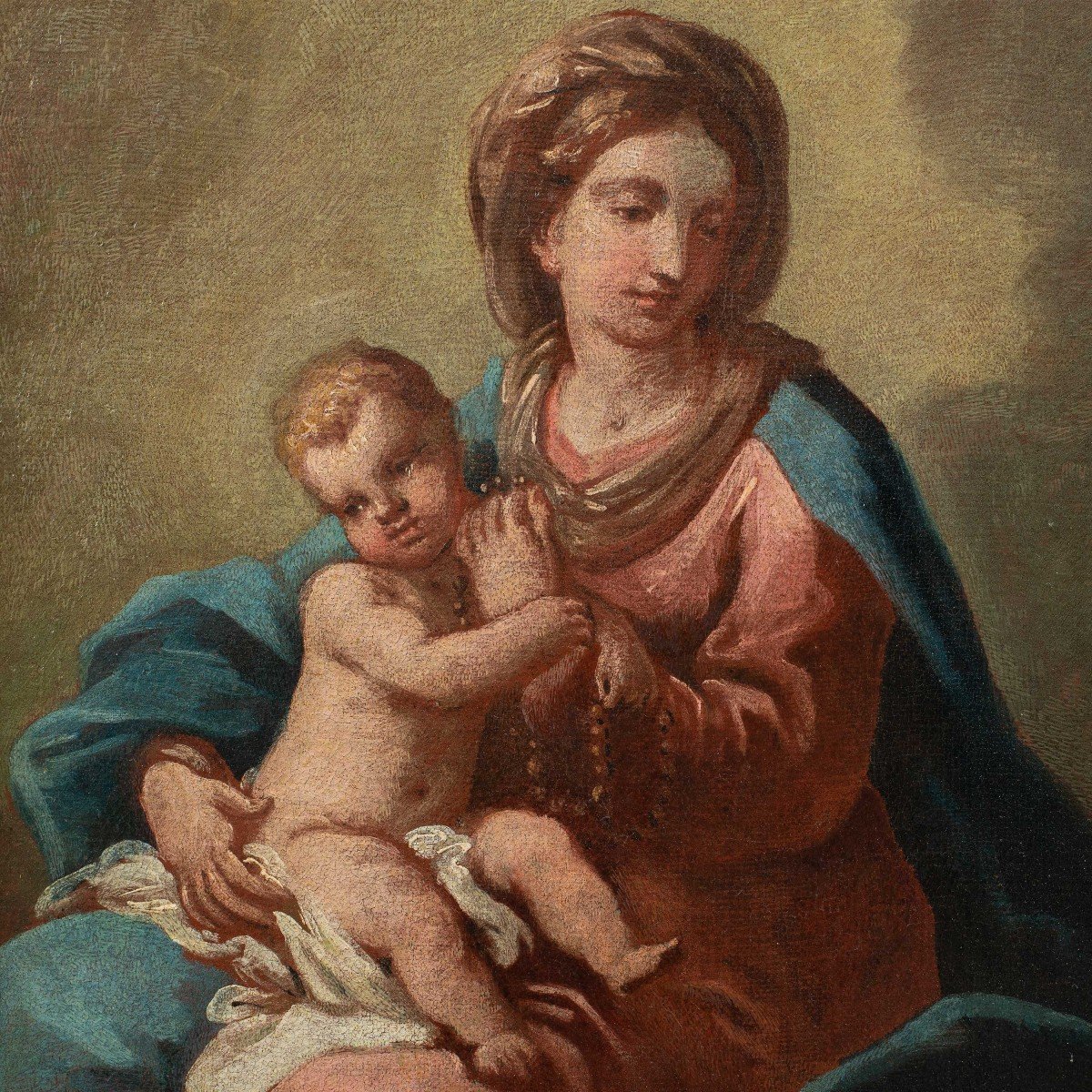 Pittore veneziano (XVIII sec.) - Madonna con Bambino.-photo-2