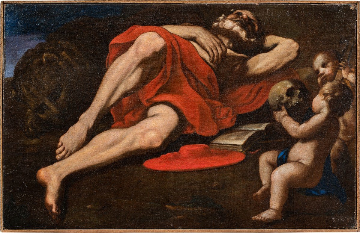 Giovanni Francesco Barbieri, detto Guercino, bottega di - San Girolamo - XVII