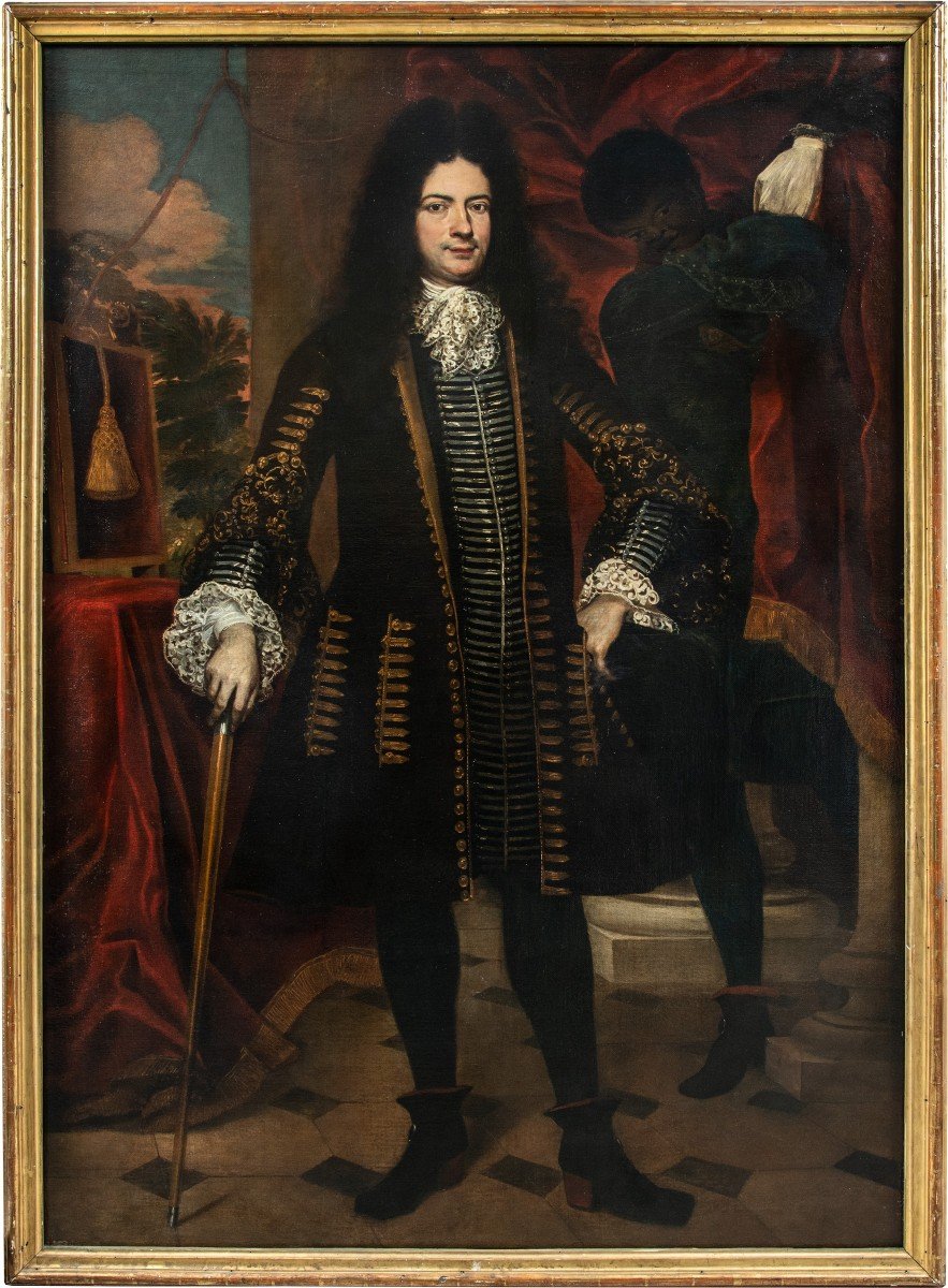 Giovanni Bernardo Carbone (Genova 1614 – Genova 1683) - Ritratto di gentiluomo.