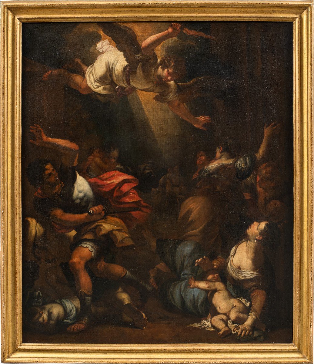 Pietro da Cortona (Cortona 1597 - Roma 1669) cerchia di - Strage degli innocenti.