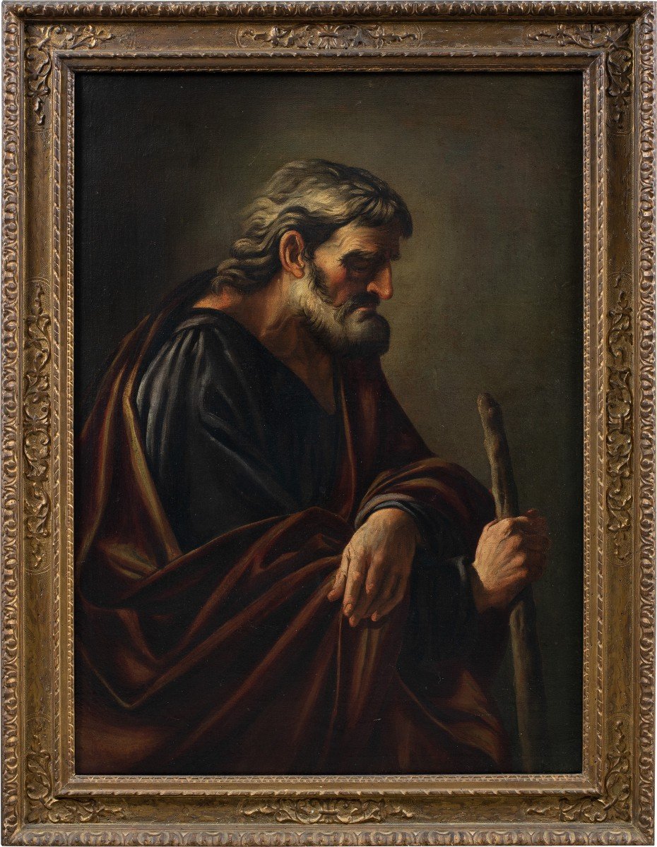 Jusepe de Ribera (Xàtiva 1591 - Napoli 1652) cerchia di - San Giuseppe.