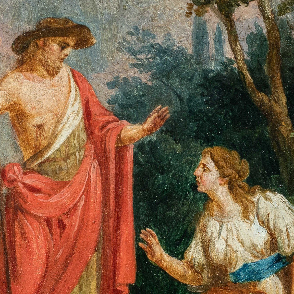 Pittore italiano (XVIII sec.) - Noli me tangere.-photo-2