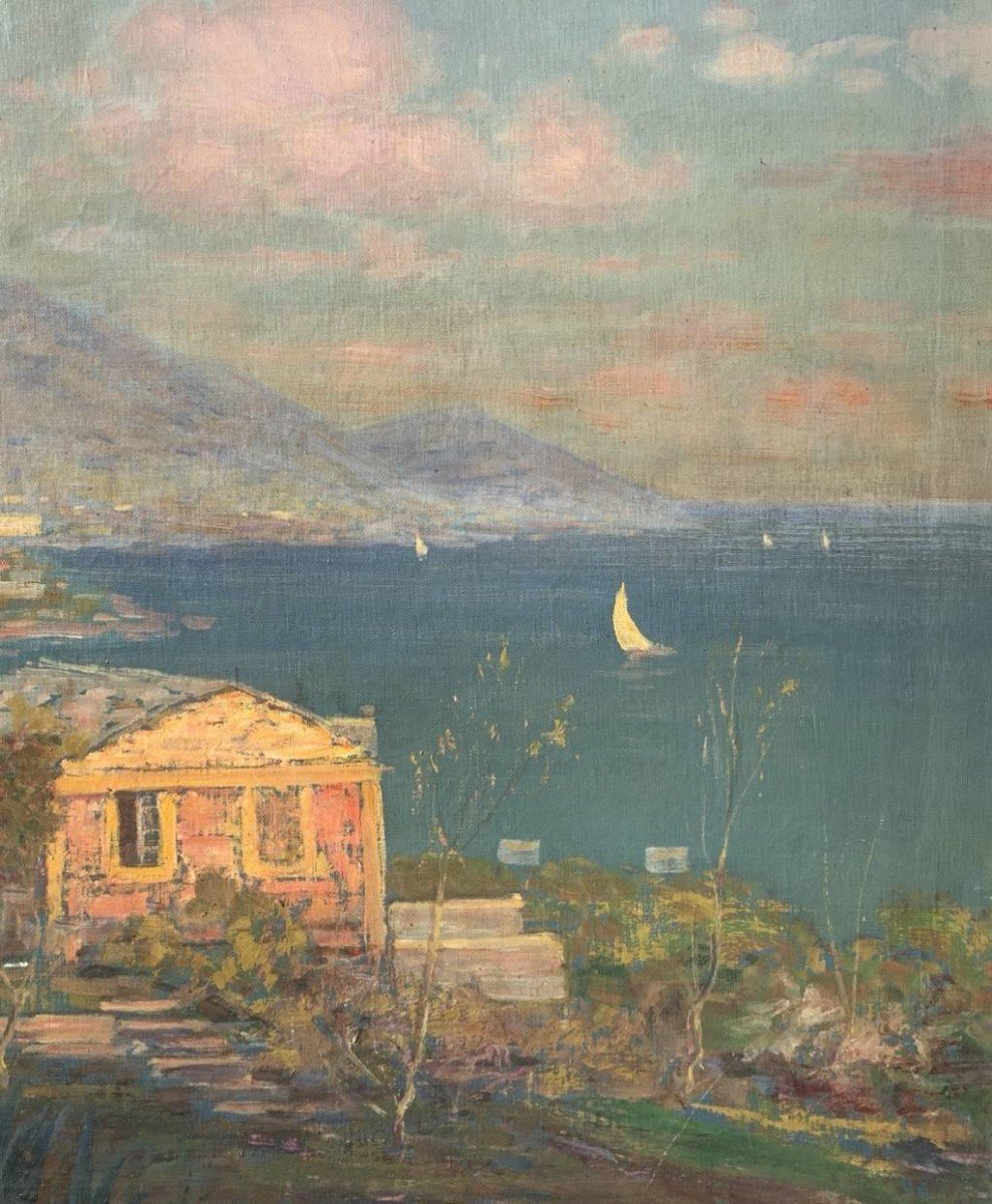 Carlo Costantino Tagliabue (Bresso 1880 - Milano 1960) - Il golfo di Rapallo.-photo-2