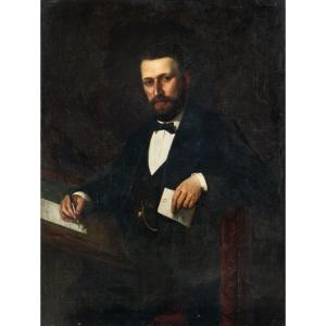 Tobias Edward Rosenthal, detto Toby (Strasburgo 1848 - Monaco 1917) - Ritratto di gentiluomo.