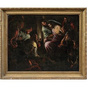 Seguace di Jacopo Da Ponte, detto Jacopo Bassano -  Cristo deriso - XVII