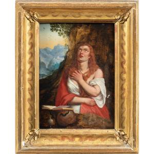 Seguace di Tiziano Vecellio (XVIII sec.) - Maddalena penitente.