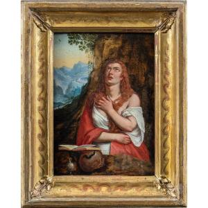 Seguace di Tiziano Vecellio (XVIII sec.) - Maddalena penitente.