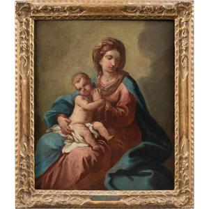 Pittore veneziano (XVIII sec.) - Madonna con Bambino.