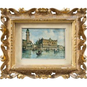 Giovanni Riva (Torino 1890 - Torino 1973) - Venezia, veduta del bacino di S. Marco.