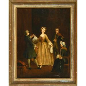 Pietro Longhi (seguace di),  Il ballo dei fidanzati